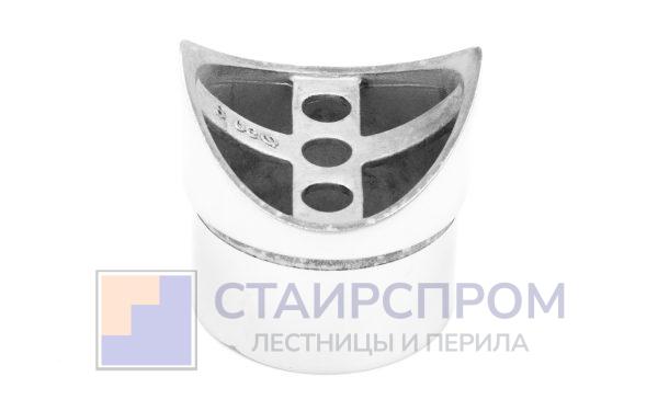 Наконечник седловина прямая 90° на стойку Ø50.8 мм, под поручень Ø50.8 мм, литая, полированная, AISI 304