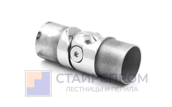 Поворот литой, регулируемый, шаровый, под Ø38.1 мм, полированный, (AISI 316)