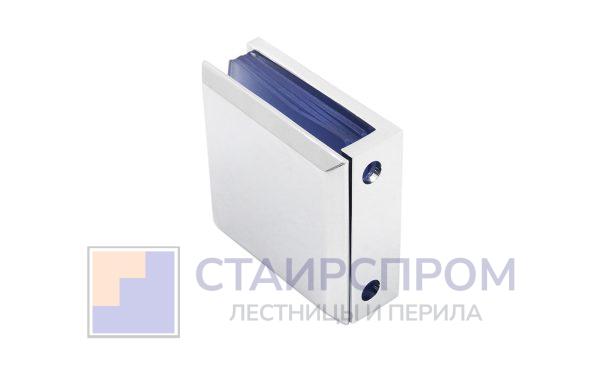Коннектор для душевой кабины стена-стекло 90° 45х45 мм латунь-хром, полированный №3