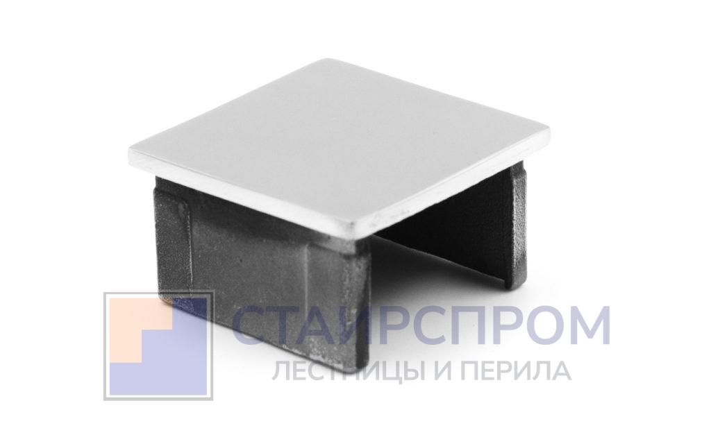 Заглушка для поручня с пазом 40×40 мм, полированная (AISI 304) - Stairsprom 9dc065bb 3853 48d6 9c74 76dee3852f39