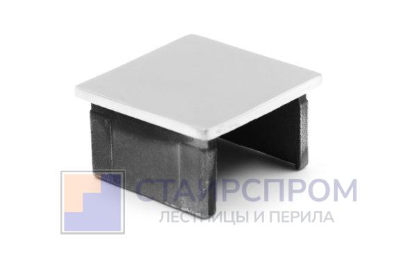 Заглушка для поручня с пазом 40x40 мм, полированная (AISI 304)