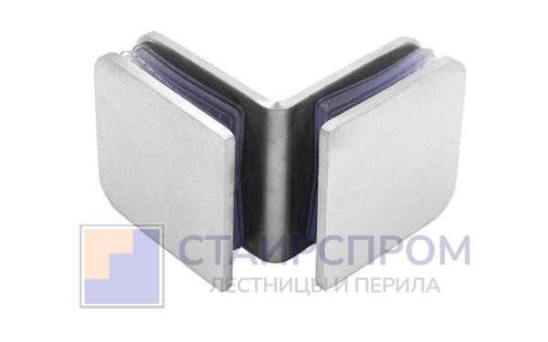 Коннектор для душевой кабины стекло-стекло 90° 45х45 мм шлифованный