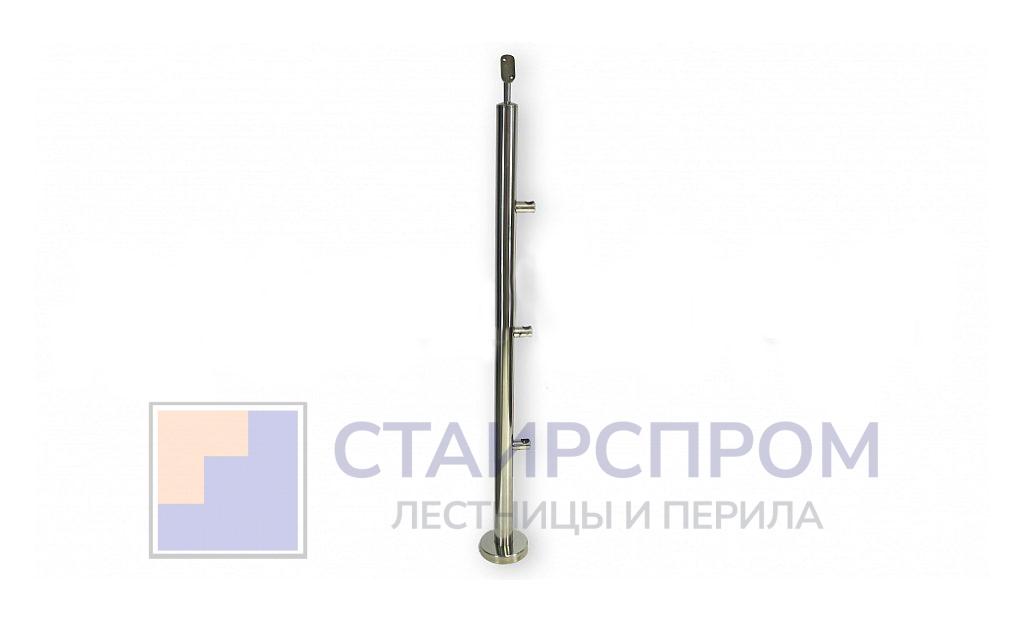 Стойка круглая Ø38.1: 3 ригеледержателя, полированная, высота 950 мм (AISI 304) - Stairsprom 9f7563b3 916c 480a 96b7 0ac2ca1fa17c