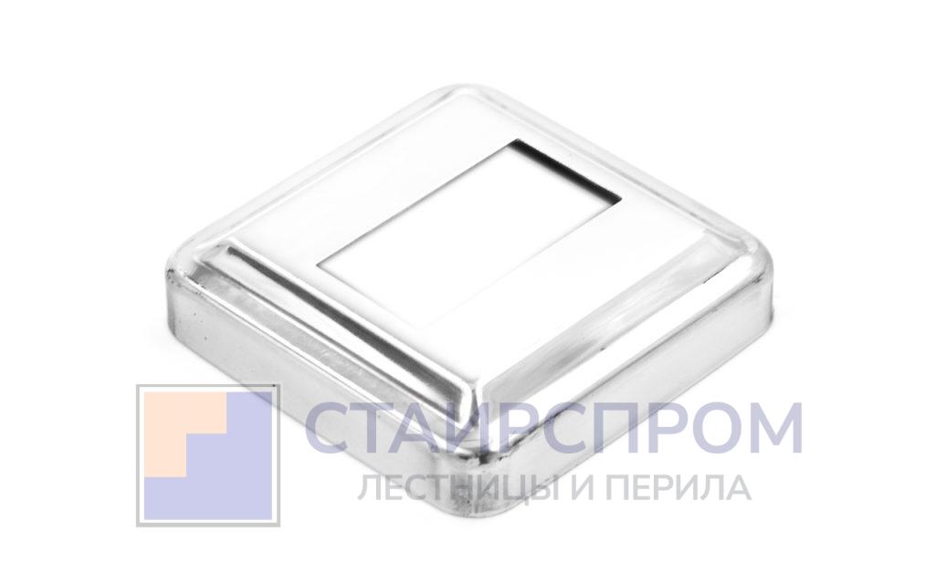 Низ стойки под трубу 40х20 мм, 66х66х0.6, высота 16 мм, полированный (AISI 304) - Stairsprom a0b24b3f 0320 41d0 a409 059c773c4f7d