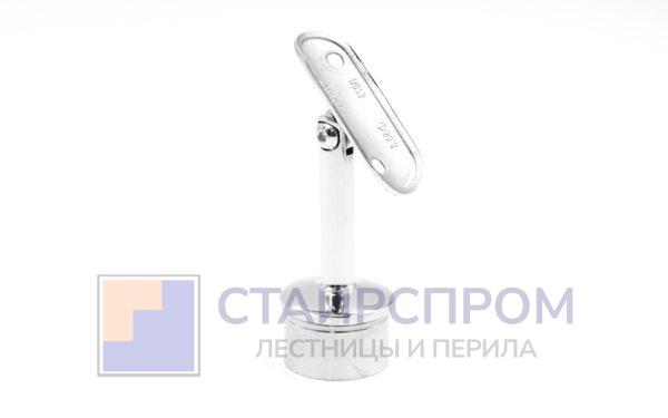 Наконечник палец с регулируемым ложементом под поручень Ø38.1-42.4 мм, на стойку Ø38.1х1.5 мм, литой, полированный, нержавеющий (AISI 304)