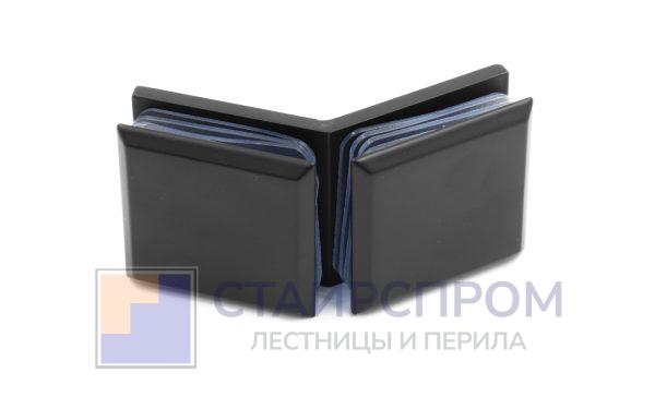 Коннектор для душевой кабины стекло-стекло 135°, нержавеющая сталь AISI 304, черная