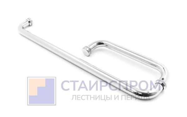 Дверная ручка-скоба 19х400х200 мм, полированная, AISI 304