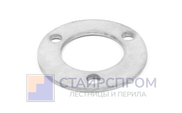 Фланец стойки 50/90 х 5 (4,3) х AISI 304 #200 3 отв х М10 х 20