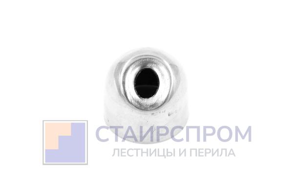 Наконечник штампованный (СПС) косой 30° на трубу Ø25 мм, для поручня Ø38.1 мм, полированный, нержавеющий, AISI 304, 400 Grit