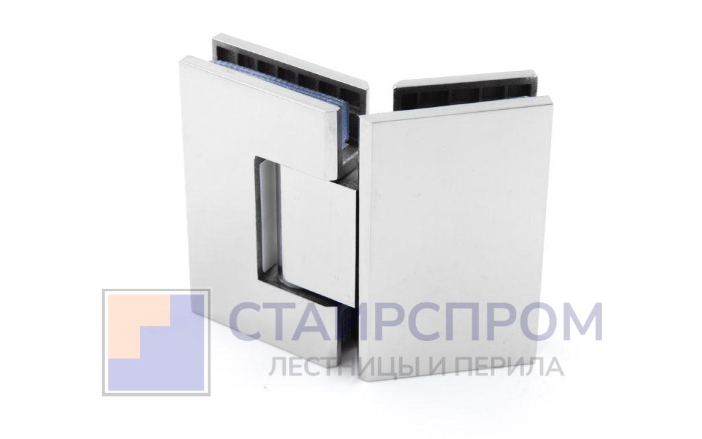 Петля для душевой кабины стекло-стекло 135° 90х55 мм AISI 304 полированная - Stairsprom aedff748 8dfa 444b a7d1 1bca966a8020