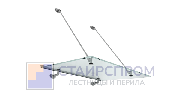 Комплект фурнитуры для козырька 1500х1800 (на вантах/тягах)