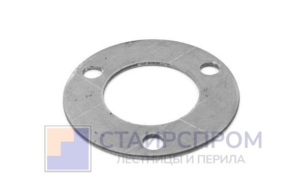 Фланец стойки 38/80 х 3 мм, 3 отв х М10 х 20, черный металл