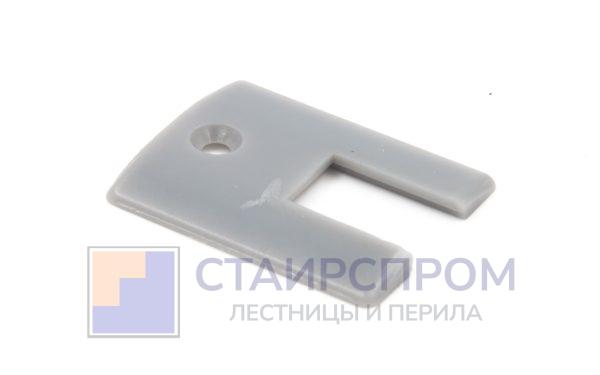 Торцевая заглушка для зажимного профиля с крепежом, пластик, т40