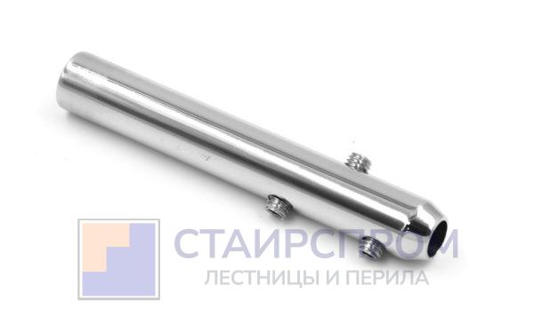 Зажимы для троса 80 мм на трос Ø6 мм, под М8, прямой, полированный (AISI 304)