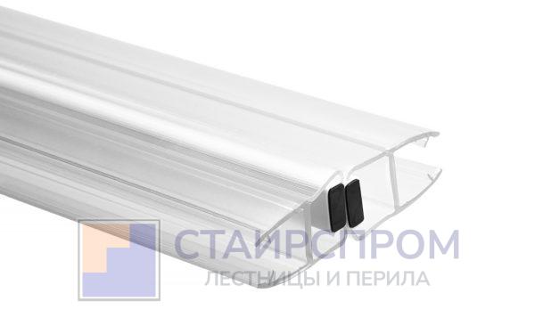 Комплект уплотнителей для стекла в душевую кабину (2 шт.), стекло-стекло 8 мм, прозрачный, 180°, 2200 мм