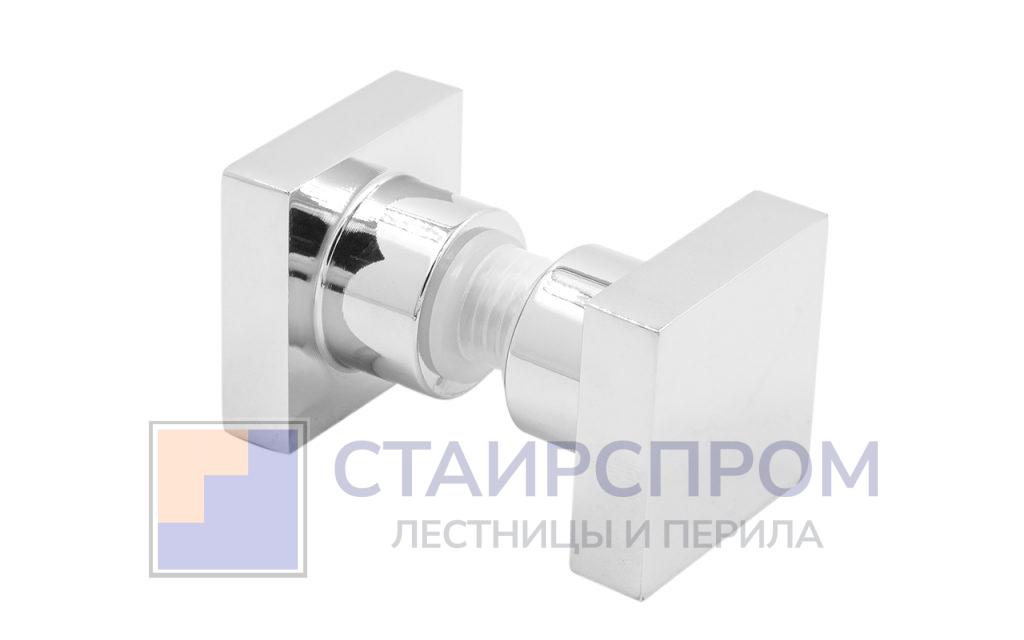 Ручка-кноб квадратная для стекла 6-12 мм, нержавеющая сталь AISI 304, полированная - Stairsprom bce01068 ed0f 43eb 932d fda5f907699e