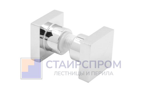 Ручка-кноб квадратная для стекла 6-12 мм, нержавеющая сталь AISI 304, полированная