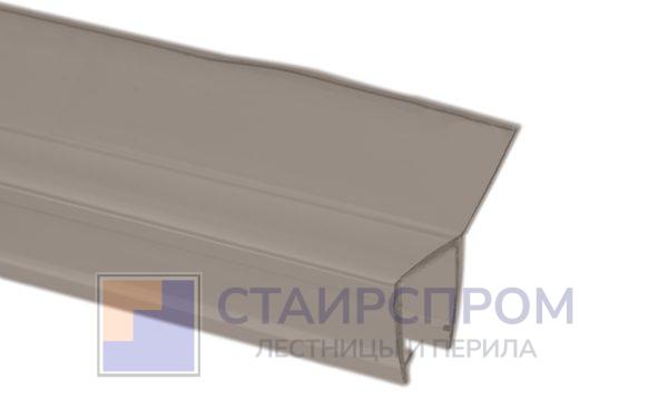 Уплотнитель для стекла 8 мм, полупрозрачный черный, 135°, стекло-стекло 2200 мм