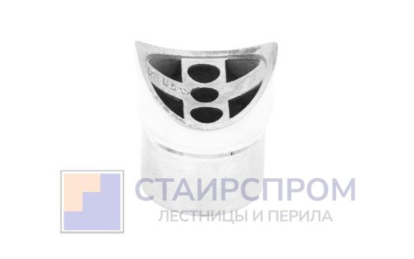 Наконечник седловина прямая 90° на стойку Ø38.1 мм, под поручень Ø38.1 мм, литая, полированная, AISI 304