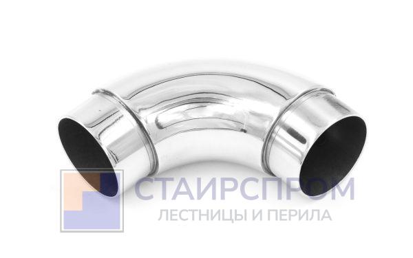 Отвод поручня под Ø38.1х1.5 мм, 90°, литой, полированный, со вставками, (AISI 201)