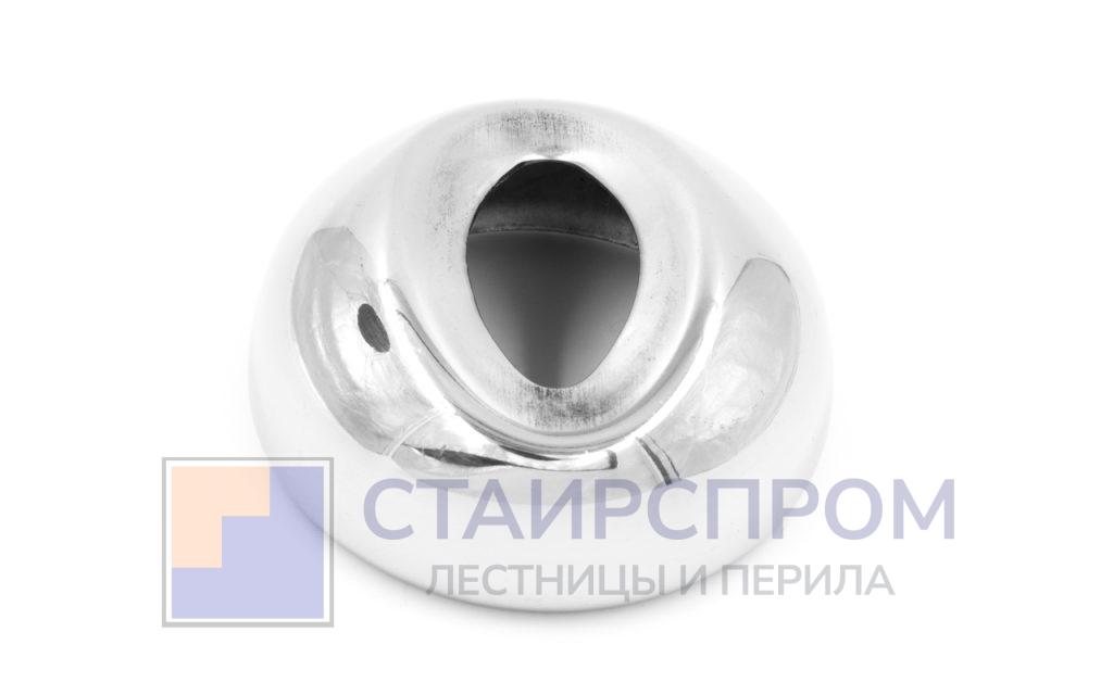 Наконечник штампованный (СПС) прямой 90° на трубу Ø50.8 мм, для поручня Ø50.8 мм, полированный, нержавеющий, AISI 304, 600Grit - Stairsprom cf6f77cc 75c7 4d2d b073 3ccb34c40edc