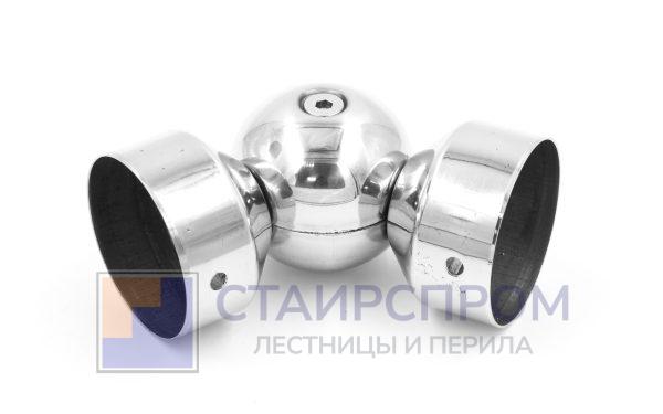 Поворот дер./пласт. поручня Ø49х0.8 мм, полированный, (AISI 201)