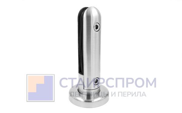 Стеклодержатель литой напольный, круглый Ø50.8х190 мм, шлифованный (AISI 304)