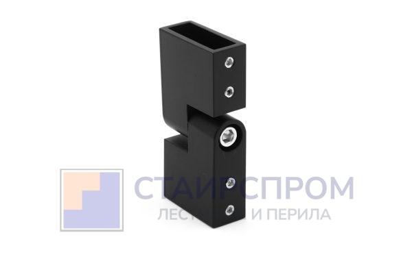 Коннектор регулируемый для трека 30х10 мм, нержавеющая сталь AISI 304, черная