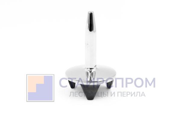 Наконечник палец (солдатик) на стойку Ø50.8х1.5 мм, без ложемента, удлиненный 70 мм, облегченный, литой, полированный, нержавеющий AISI 304