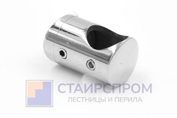 Ригеледержатель на стекло 8 мм, Ø16 мм, полированный, литой (AISI 304)