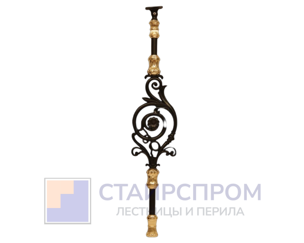 Стойка алюминиевая 'Намибия' основная 900х25х180, цвет черное золото