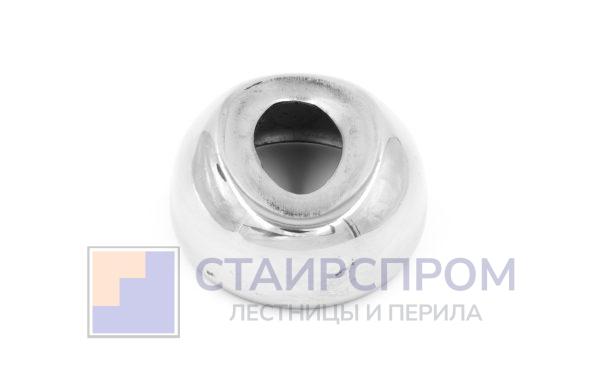 Наконечник штампованный (СПС) прямой 90° на трубу Ø50.8 мм, для поручня Ø50.8 мм, полированный, нержавеющий, AISI 304