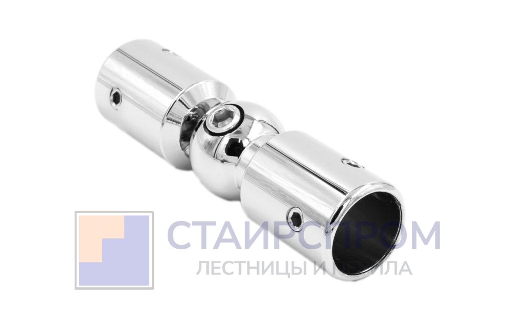 Соединитель труба-труба, шарнирный, цинк-хром полированный - Stairsprom df58d094 4d0d 48de 99bd dc3971dad1b3
