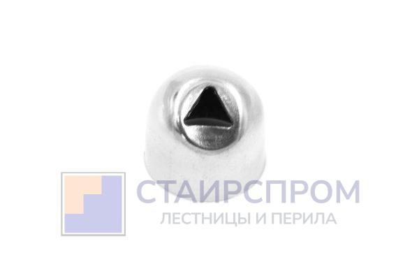Наконечник штампованный (СПС) косой 30° на трубу Ø16 мм, для поручня Ø38.1 мм, полированный, нержавеющий, (AISI 201)