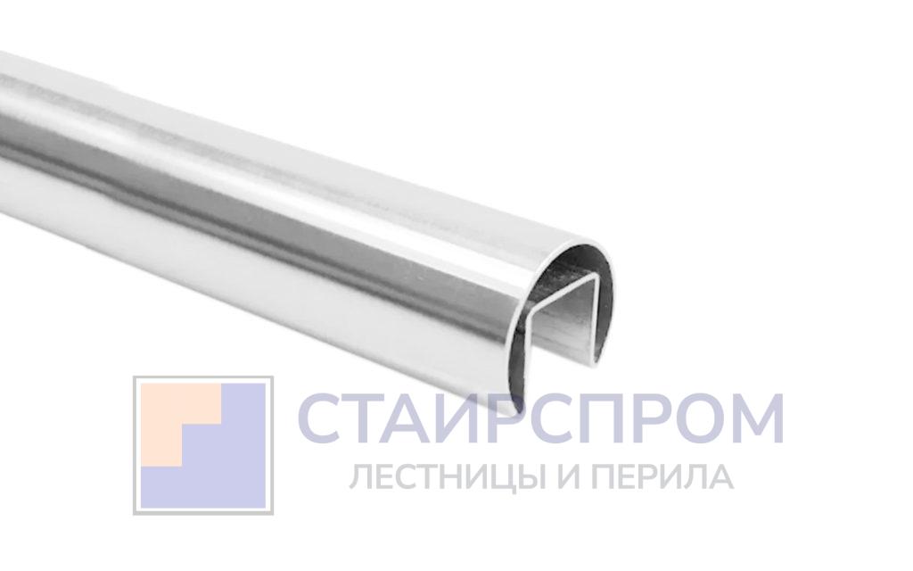 Труба Ø48.3, с пазом 27х30 мм, шлифованная, EURO (AISI 304L) - Stairsprom df88ae1d c2d2 4997 94e0 a94ed2a9982d