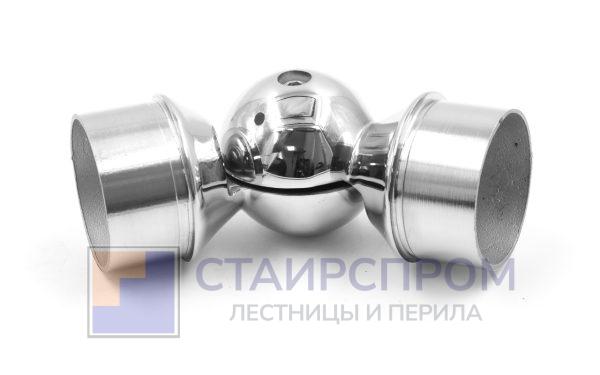 Поворот литой, регулируемый, "шар" с установочными кольцами, под Ø50.8 мм, (AISI 304)