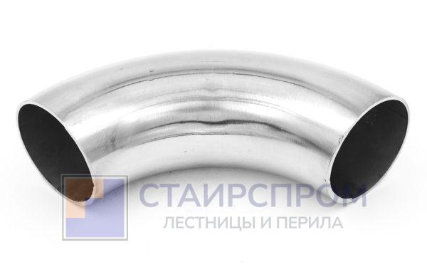Длинный отвод поручня под сварку Ø50.8х180х1.5 мм, длина 180 мм, полированный 400 Grit, (aisi 304)