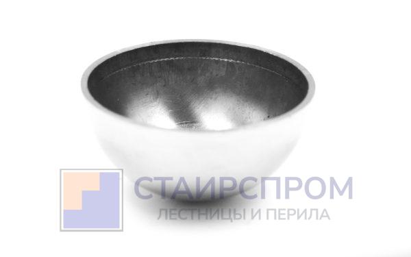 Заглушка сферическая сварная для трубы Ø38.1х1.5 мм полированная (AISI 304)