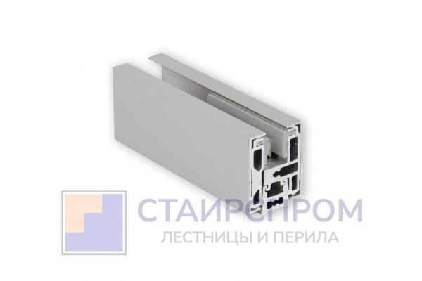 Зажимной профиль алюминиевый для перегородок АНОД, L=3000 мм