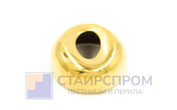 Наконечник стойки штампованный, под 90°, Ø38,1 мм, для поручня Ø50.8 мм, золото