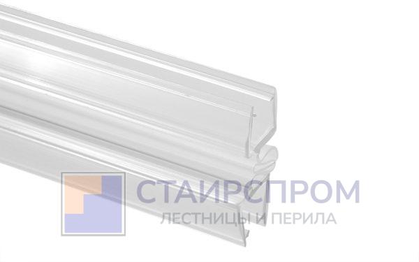 Уплотнитель для стекла в душевую кабину стекло-стекло 8мм зиг-заг 2,2 м