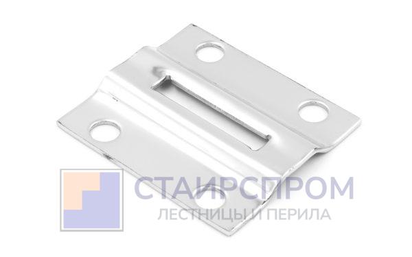 Боковой крепеж стойки под Ø38.1 мм, полированный (AISI 316)