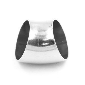 Отвод поручня под сварку Ø38.1х100/2х1.35 мм, 45°, полированный 400 Grit, (AISI 304)