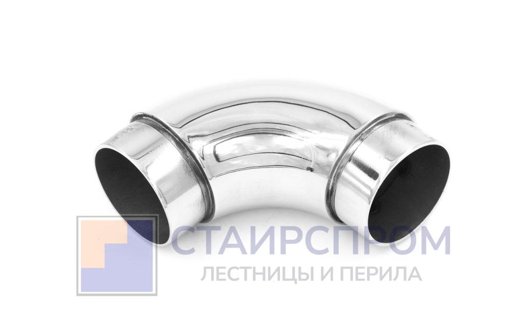 Отвод поручня под Ø42.4х1.5 мм, 90°, литой, полированный, с вставками (AISI 304) - Stairsprom fc6d5592 ff13 4130 889d cba07ac34709