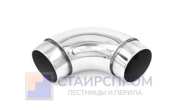 Отвод поручня под Ø42.4х1.5 мм, 90°, литой, полированный, с вставками (AISI 304)