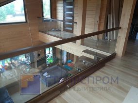 Ограждения со стеклом в профиле
