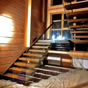 Нержавеющие ограждения со стеклом для лестницы - 2 2 1